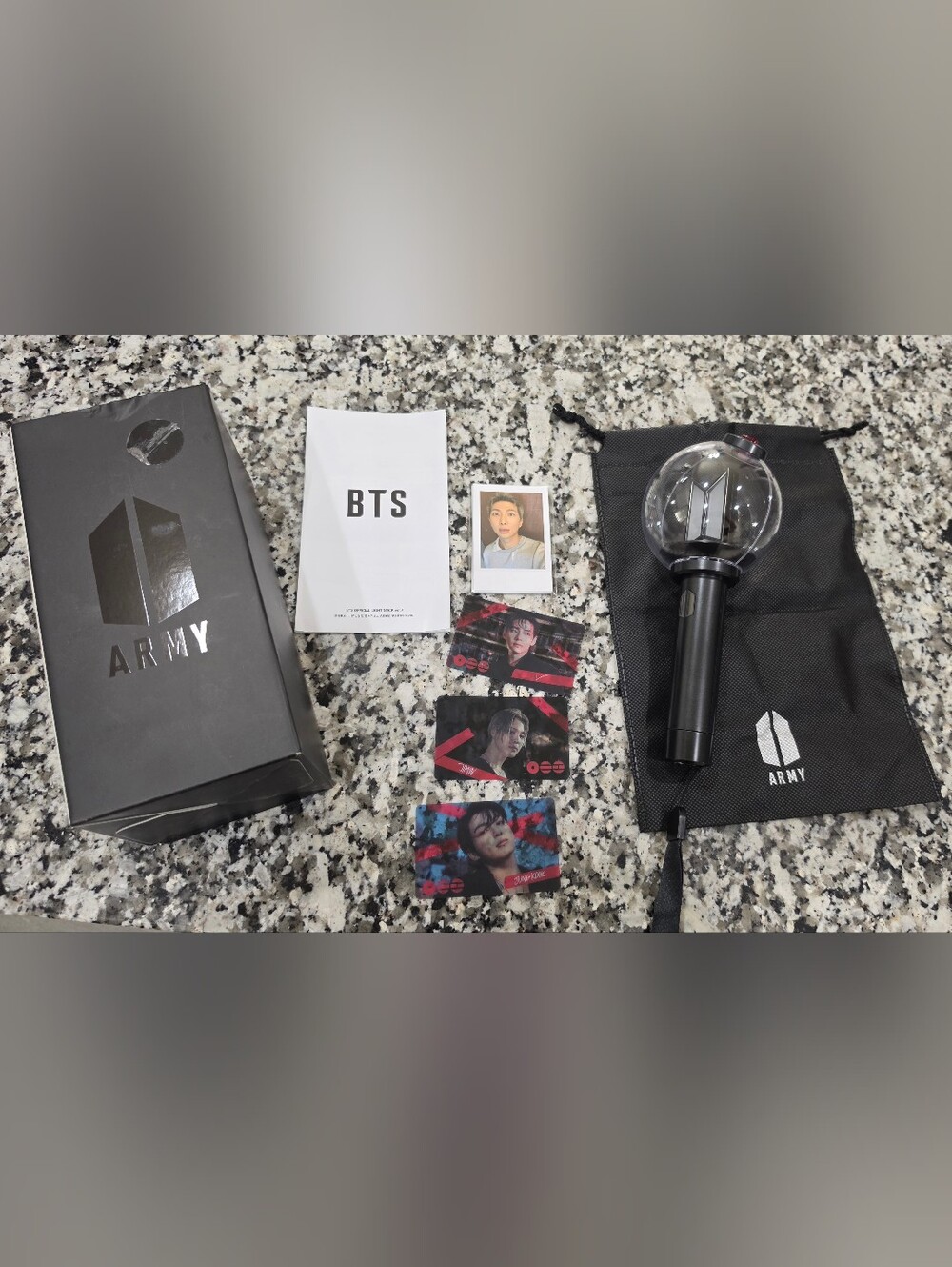 BTS Official Light Stick (Black) with Photo Cards